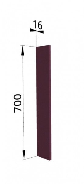 Панель торцевая ПТ 400 Квадро (для шкафа торцевого верхнего) Виноград в Алдане - aldan.katalogmebeli.com | фото