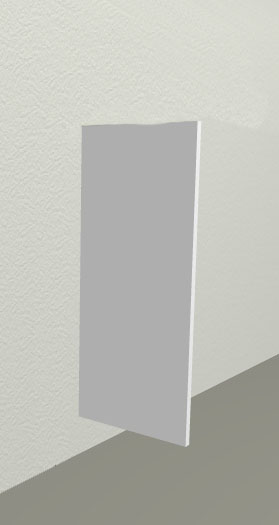 Панель торцевая СТ 400 Капля (для шкафа торцевого нижнего) Белый в Алдане - aldan.katalogmebeli.com | фото
