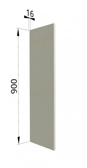 Панель торцевая ВП Квадро (для шкафа верхнего высокого) Ваниль кожа в Алдане - aldan.katalogmebeli.com | фото
