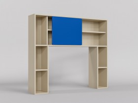 Полка на стол Скай люкс (Синий/корпус Клен) в Алдане - aldan.katalogmebeli.com | фото