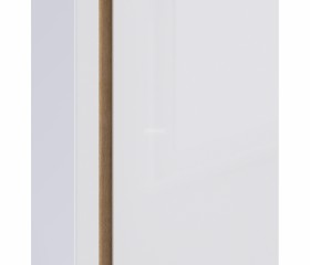 Веста СБ-2259 Шкаф 2х дверный с зеркалом Дуб Бунратти/Белый глянец в Алдане - aldan.katalogmebeli.com | фото 3
