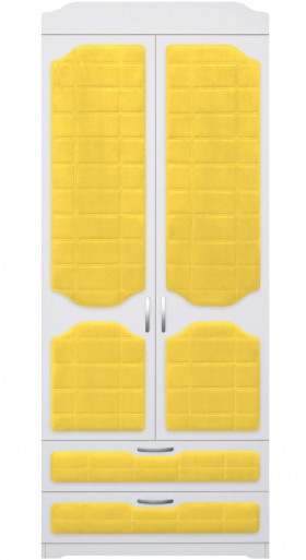 Шкаф 2-х створчатый с ящиками серии Спорт 74 Жёлтый в Алдане - aldan.katalogmebeli.com | фото 1