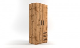 Шкаф 2-х створчатый с ящиками Шервуд (Дуб Вотан) в Алдане - aldan.katalogmebeli.com | фото