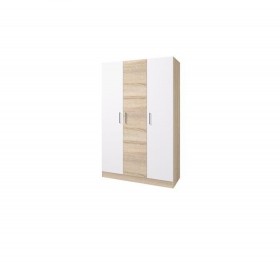 Шкаф 3-х створчатый Леси (Сонома/Белый) в Алдане - aldan.katalogmebeli.com | фото