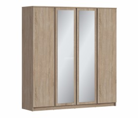 Веста СБ-3082 Шкаф 4х дверный с зеркалами Дуб Сонома в Алдане - aldan.katalogmebeli.com | фото 1