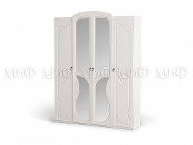 Шкаф 4-створчатый Мария (Белый глянец) в Алдане - aldan.katalogmebeli.com | фото
