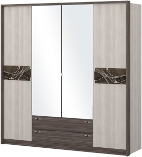 Шкаф четырехстворчатый с зеркалом Шк69.1 Николь в Алдане - aldan.katalogmebeli.com | фото
