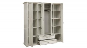 Шкаф для одежды "Сохо" (бетон пайн белый/2 ящика/зеркало) в Алдане - aldan.katalogmebeli.com | фото 6