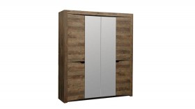 Шкаф для одежды "Лючия" (4-х дв.) ( венге/зеркало) в Алдане - aldan.katalogmebeli.com | фото