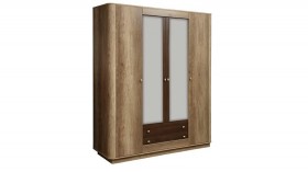 Шкаф для одежды "Фантазия" (дуб каньон/белый/кальяри/4 двери) в Алдане - aldan.katalogmebeli.com | фото