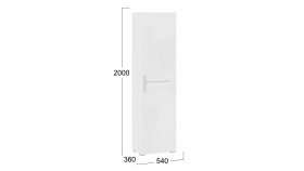 Шкаф для одежды «Фьюжн» Белый, Белый глянец в Алдане - aldan.katalogmebeli.com | фото 2