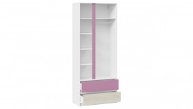 Шкаф для одежды комбинированный «Сканди» Дуб Гарден/Белый/Лиловый в Алдане - aldan.katalogmebeli.com | фото 2