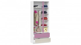 Шкаф для одежды комбинированный «Сканди» Дуб Гарден/Белый/Лиловый в Алдане - aldan.katalogmebeli.com | фото 4