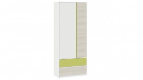 Шкаф для одежды комбинированный «Сканди» Дуб Гарден/Белый/Зеленый в Алдане - aldan.katalogmebeli.com | фото