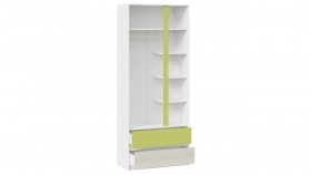 Шкаф для одежды комбинированный «Сканди» Дуб Гарден/Белый/Зеленый в Алдане - aldan.katalogmebeli.com | фото 3