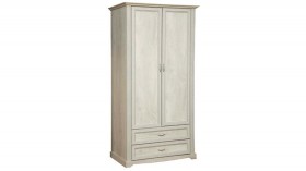 Шкаф для одежды "Сохо" (бетон пайн белый/2 ящика/зеркало) в Алдане - aldan.katalogmebeli.com | фото 2