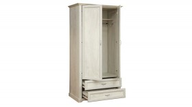 Шкаф для одежды "Сохо" (бетон пайн белый/2 ящика/зеркало) в Алдане - aldan.katalogmebeli.com | фото 3