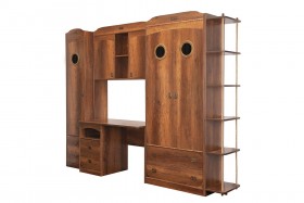 Шкаф комбинированный для белья «Навигатор» (Дуб Каньон) в Алдане - aldan.katalogmebeli.com | фото 6