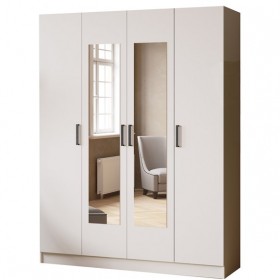 Шкаф комбинированный Ларс (1,6) белый в Алдане - aldan.katalogmebeli.com | фото 1