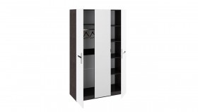 Шкаф комбинированный с 3-мя дверями «Фьюжн» Белый глянец/Венге Линум в Алдане - aldan.katalogmebeli.com | фото 3