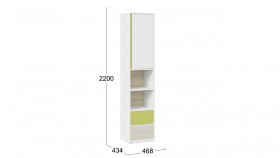 Шкаф комбинированный «Сканди» Дуб Гарден/Белый/Зеленый в Алдане - aldan.katalogmebeli.com | фото 4