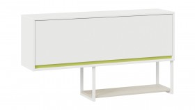 Шкаф навесной «Сканди» Дуб Гарден/Белый/Зеленый в Алдане - aldan.katalogmebeli.com | фото