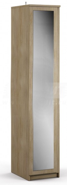 Веста СБ-2260 Шкаф 1 дверный с зеркалом Дуб Сонома в Алдане - aldan.katalogmebeli.com | фото