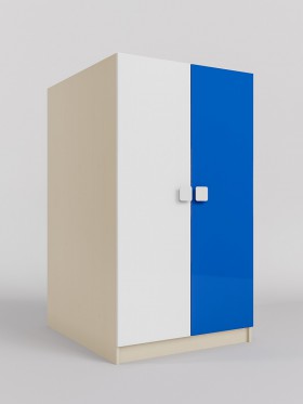 Шкаф под кровать второго яруса Скай люкс (Синий/Белый/корпус Клен) в Алдане - aldan.katalogmebeli.com | фото
