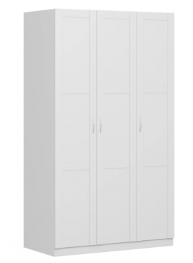 Шкаф трехдверный Пегас сборный белый в Алдане - aldan.katalogmebeli.com | фото