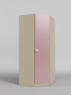 Шкаф угловой (угловая секция) Грэйси (Розовый/корпус Клен) в Алдане - aldan.katalogmebeli.com | фото