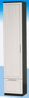 Шкаф высокий с ящиком ДЛЯ ГОСТИНОЙ ШВЯ-450 Венге/Дуб выбеленный в Алдане - aldan.katalogmebeli.com | фото