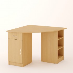 Угловой компьютерный стол 2 (Белёный дуб) в Алдане - aldan.katalogmebeli.com | фото