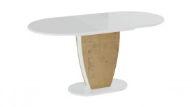 Стол обеденный «Монреаль» Тип 1 (Белый глянец/Бунратти) в Алдане - aldan.katalogmebeli.com | фото 2