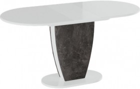 Стол обеденный «Монреаль» Тип 1 (Белый глянец/Моод темный) в Алдане - aldan.katalogmebeli.com | фото 2