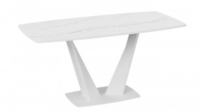 Стол раздвижной «Фабио» Тип 1 (Белый мрамор матовый) в Алдане - aldan.katalogmebeli.com | фото 4
