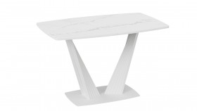 Стол раздвижной «Фабио» Тип 1 (Белый мрамор матовый) в Алдане - aldan.katalogmebeli.com | фото 5