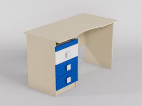 Стол (столешница с выемкой) Скай люкс (Синий/Белый/корпус Клен) в Алдане - aldan.katalogmebeli.com | фото