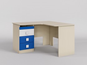 Стол угловой Скай люкс (Синий/Белый/корпус Клен) в Алдане - aldan.katalogmebeli.com | фото