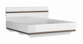 Ультра Кровать 1600 с настилом (Белый/Белый глянец) в Алдане - aldan.katalogmebeli.com | фото