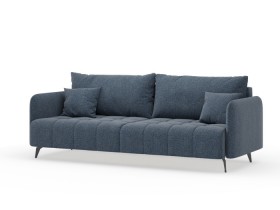 Валериан диван трёхместный прямой Синий, ткань RICO FLEX 101 в Алдане - aldan.katalogmebeli.com | фото