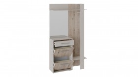 Шкаф для одежды «Нуар» тип 1 Фон серый/Дуб сонома в Алдане - aldan.katalogmebeli.com | фото 3