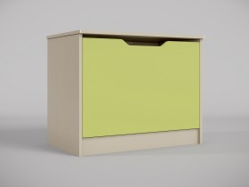 Ящик для игрушек Эппл (Зеленый/корпус Клен) в Алдане - aldan.katalogmebeli.com | фото