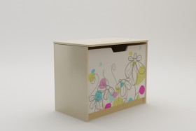 Ящик для игрушек Флёр (Белый/корпус Клен) в Алдане - aldan.katalogmebeli.com | фото
