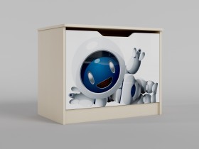 Ящик для игрушек Санни (Белый/корпус Клен) в Алдане - aldan.katalogmebeli.com | фото