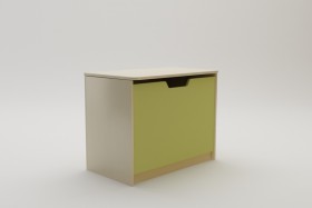 Ящик для игрушек Смайли (Зеленый/корпус Клен) в Алдане - aldan.katalogmebeli.com | фото